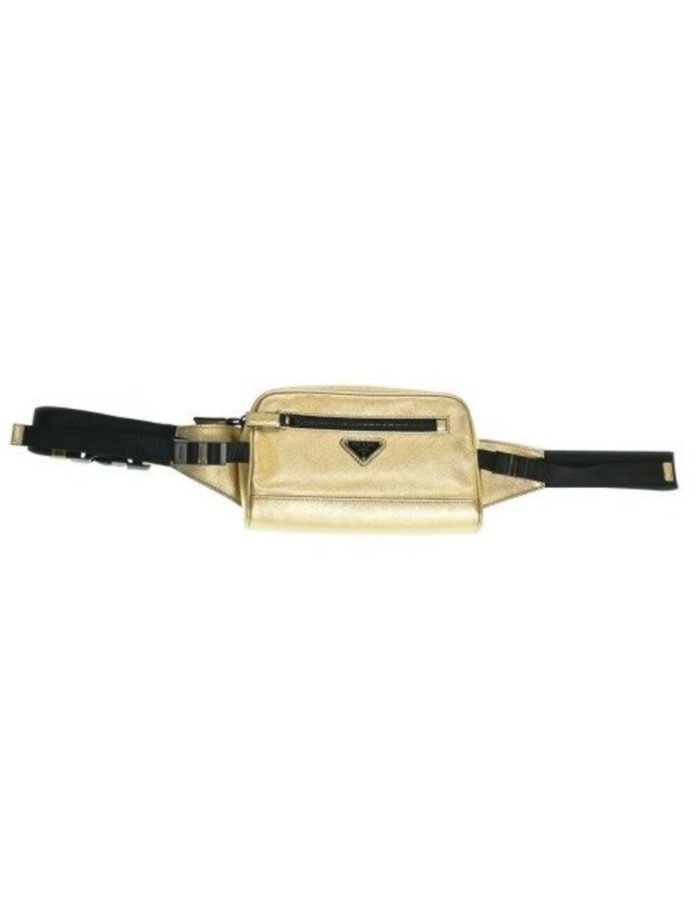 Prada Saffiano Waist Bag Gold